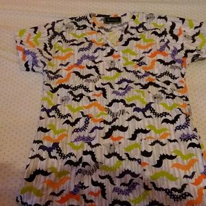Bonita Halloween Scrub Top